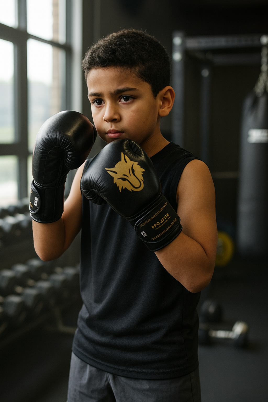 THEEB Golden Age - Muay Thai Gloves KIDS (Genuine Cowhide Leather)