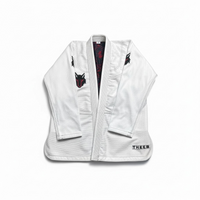 THEEB BJJ Gi – 450 GSM Cotton with Embroidery & Signature Wolf Lining- Adults