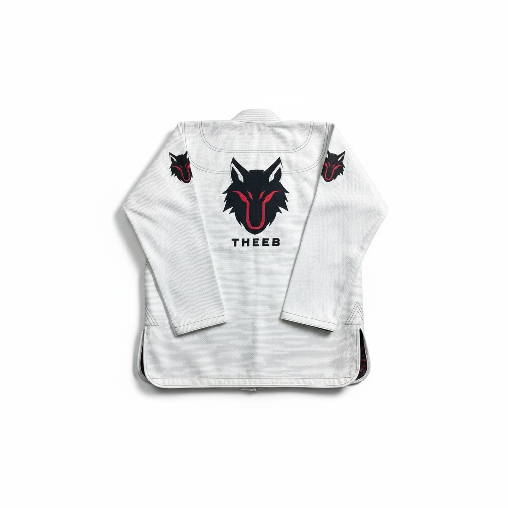 THEEB BJJ Gi – 450 GSM Cotton with Embroidery & Signature Wolf Lining- Adults