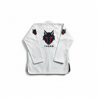 THEEB BJJ Gi – 450 GSM Cotton with Embroidery & Signature Wolf Lining- Adults
