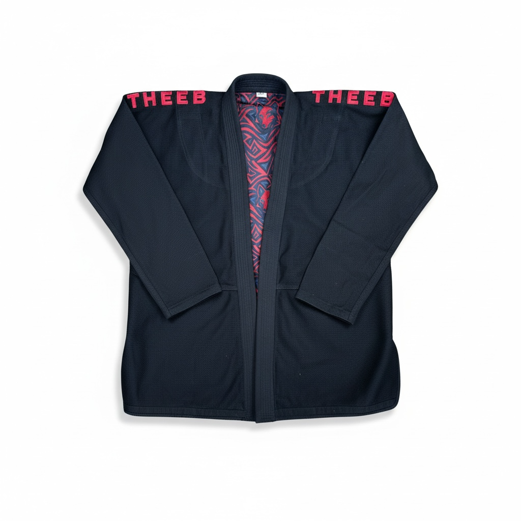 THEEB BJJ Gi – 450 GSM Cotton with Embroidery & Signature Wolf Lining- Adults